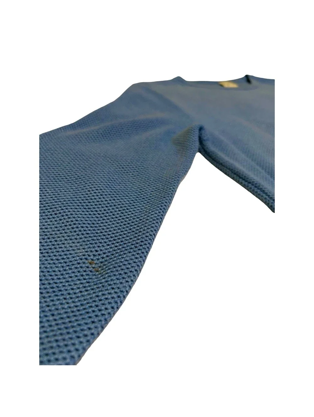 J. Crew Cotton Silk Textured Knit Classic Crewneck Sweater Blue Sz S